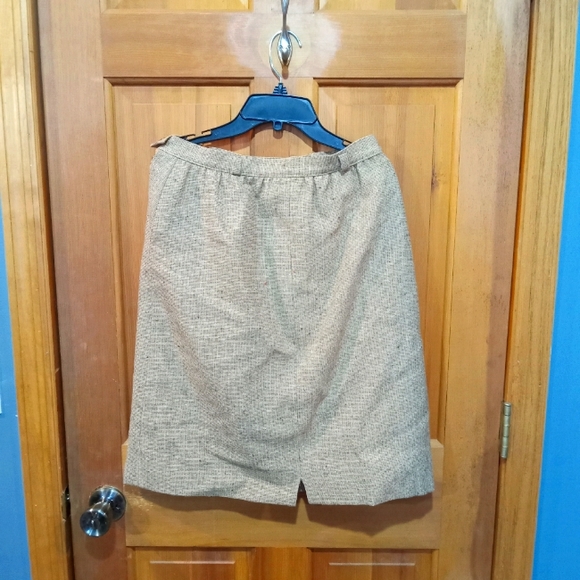 Vintage Pendleton 100% wool skirt brown size 12 - Picture 2 of 6